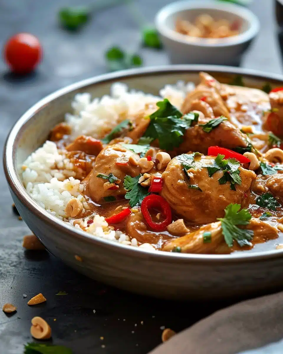 Slow Cooker Thai Peanut Chicken