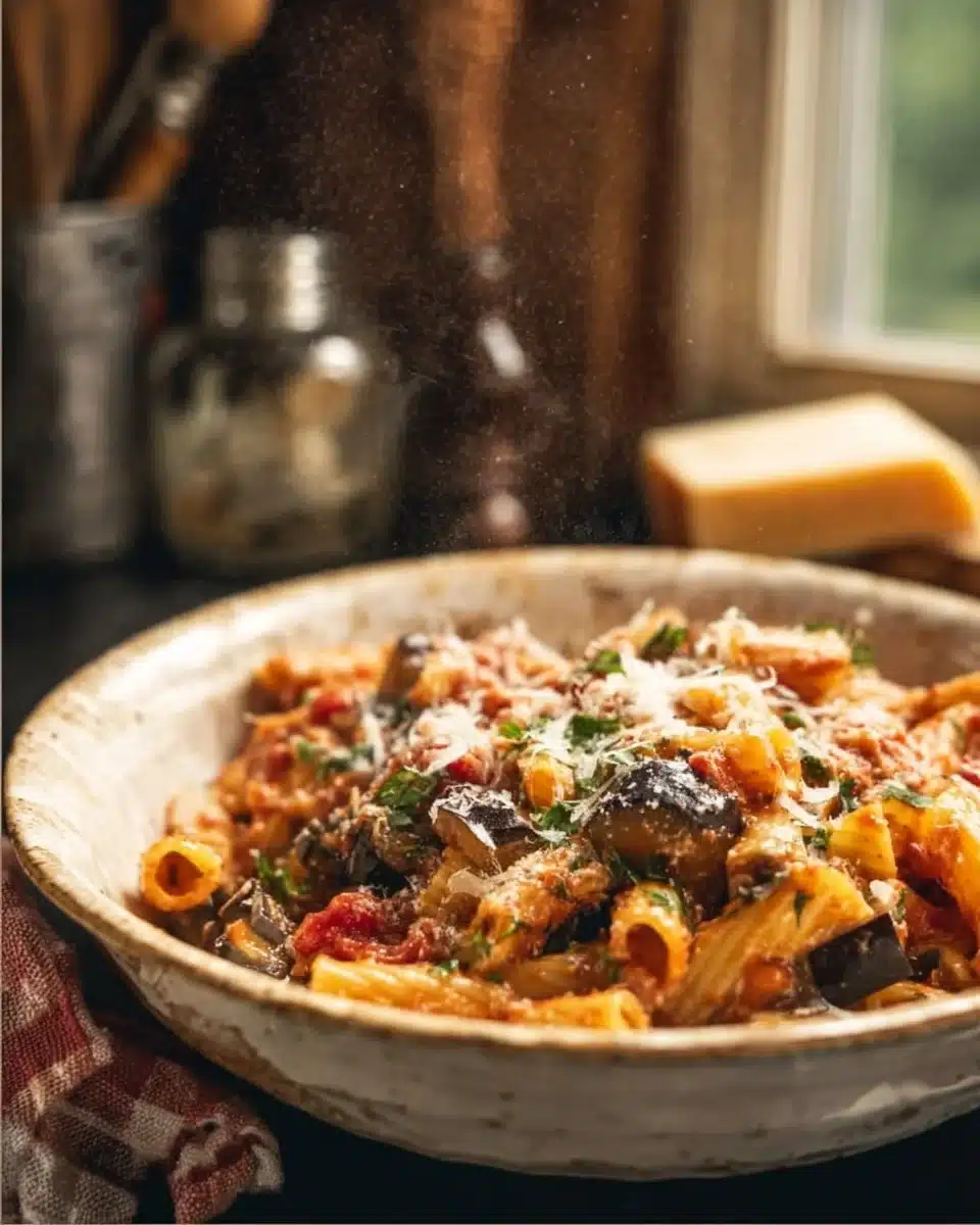 Spicy Eggplant Pasta