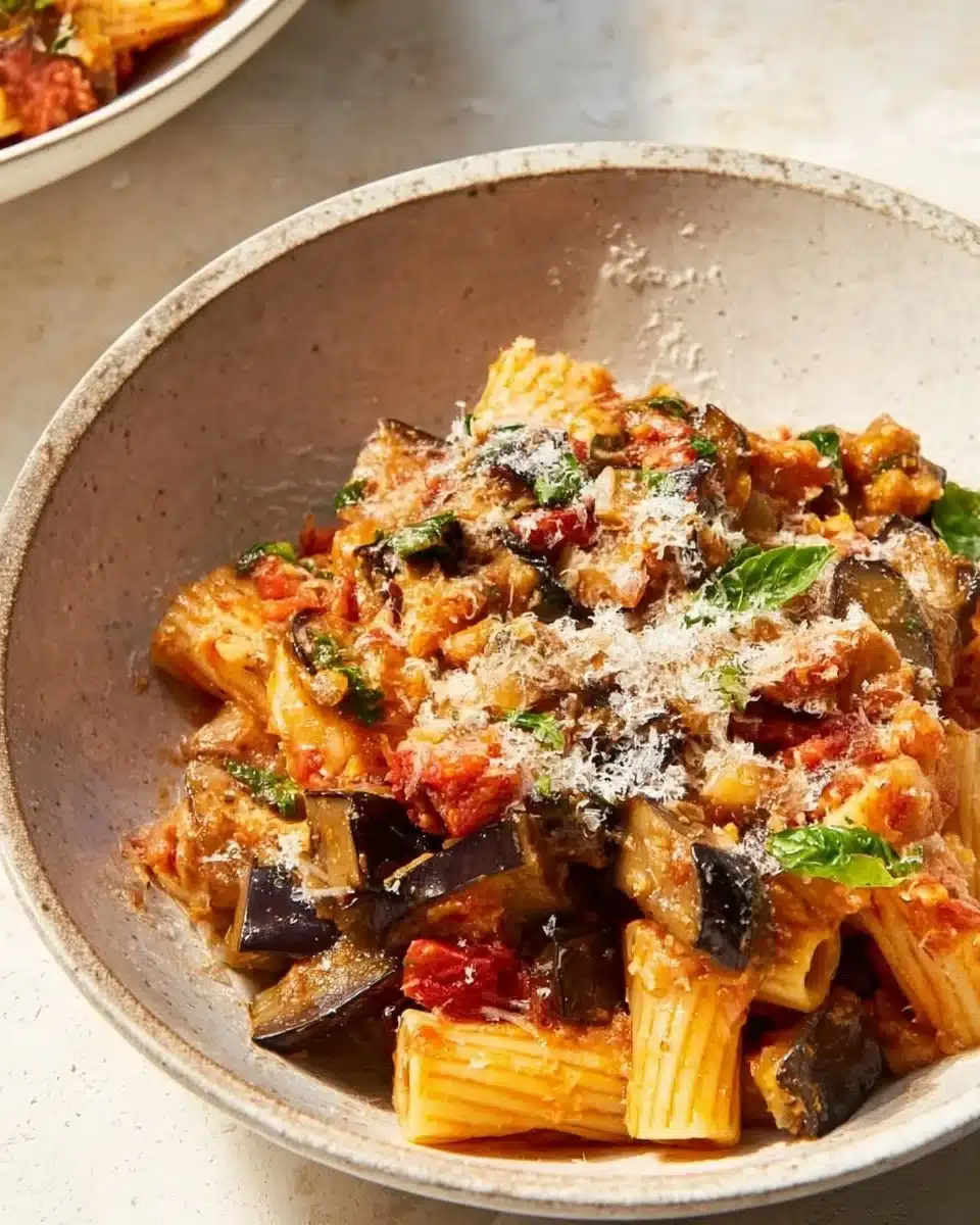 Spicy Eggplant Pasta