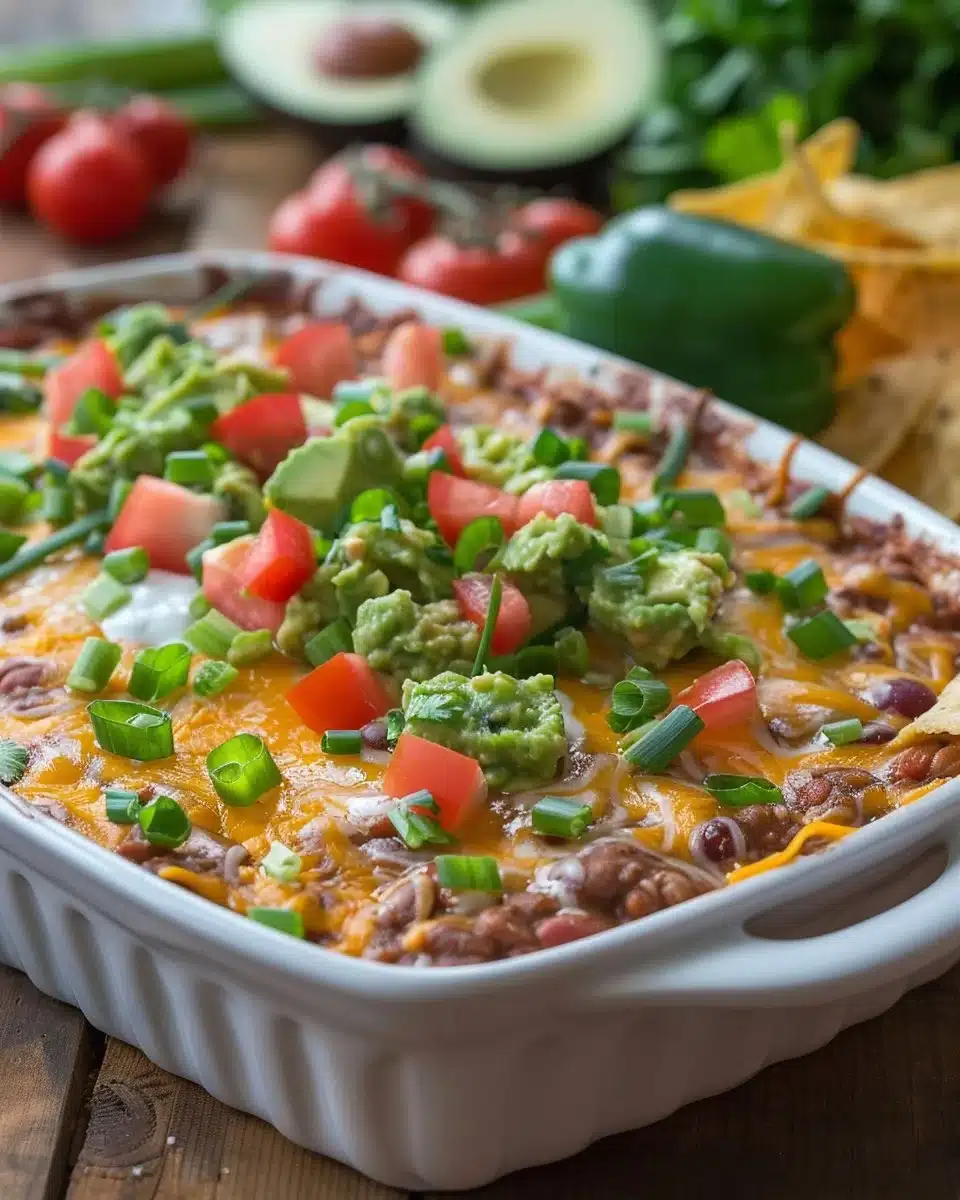 Taco Dip with Refried Beans