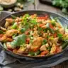 Delicious Thai Chopped Chicken Bean Salad with fresh ingredients