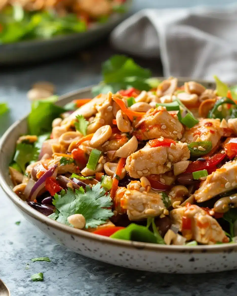 Thai Chopped Chicken Bean Salad