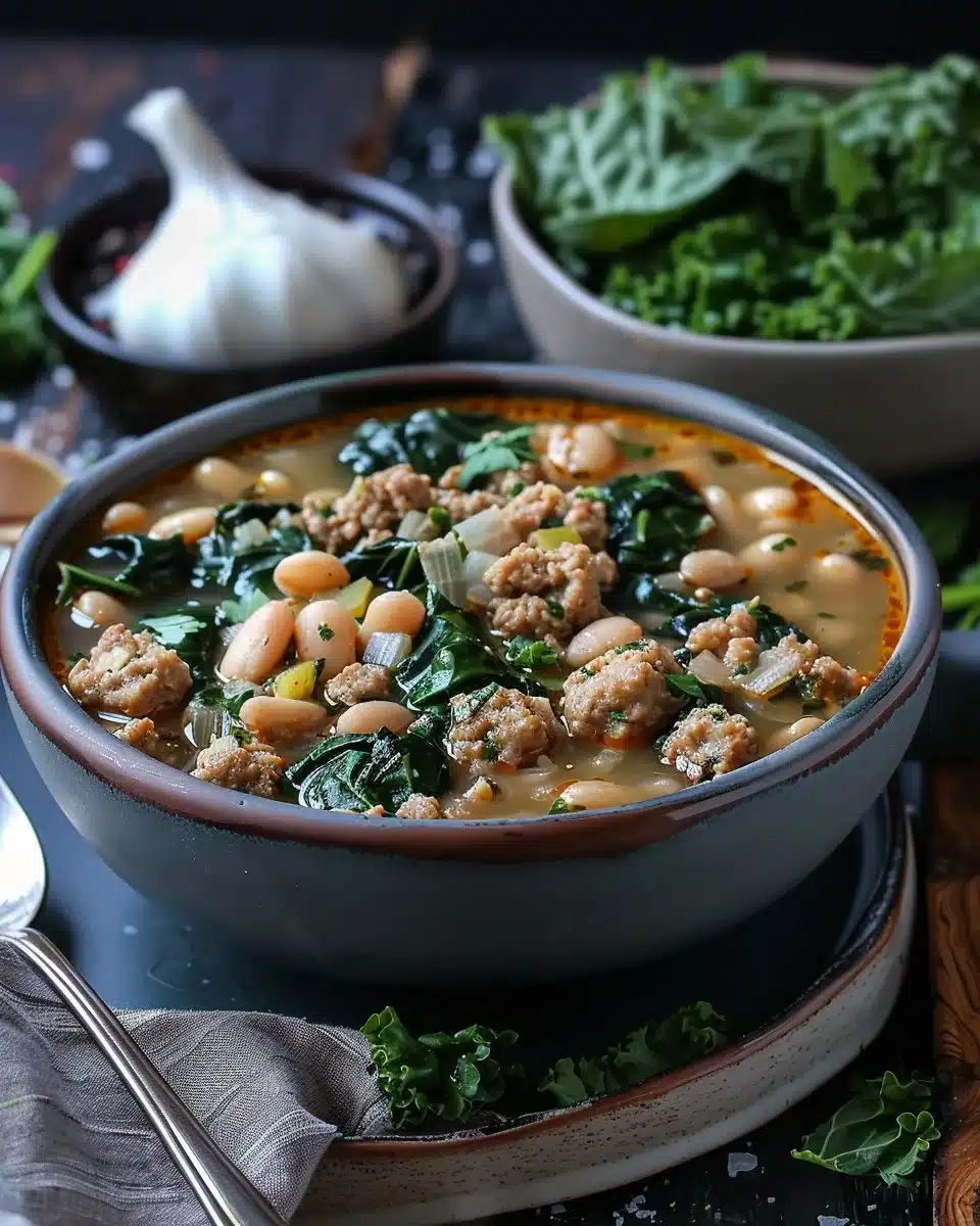 Turkey and White Bean Spinach Soup