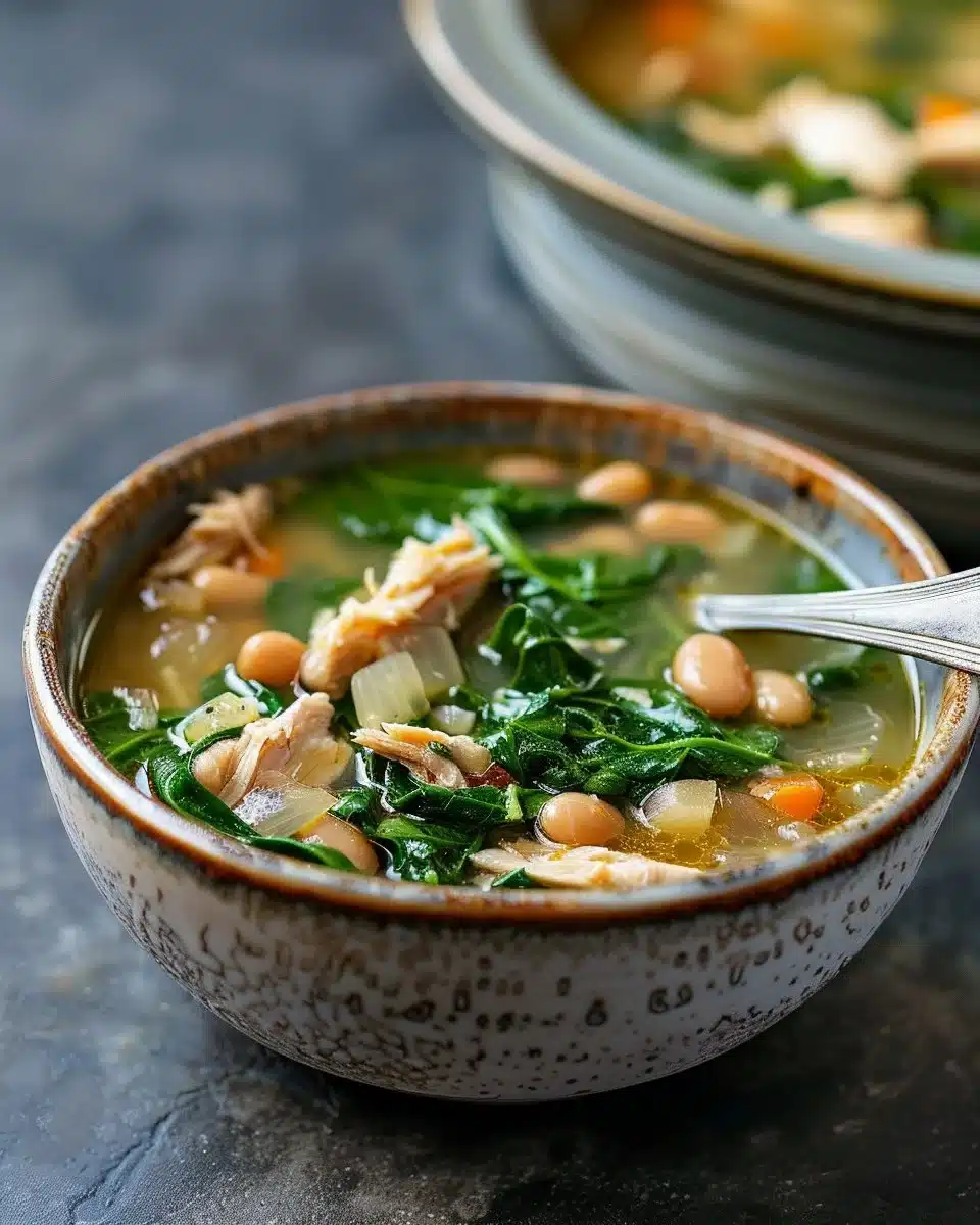 Turkey and White Bean Spinach Soup