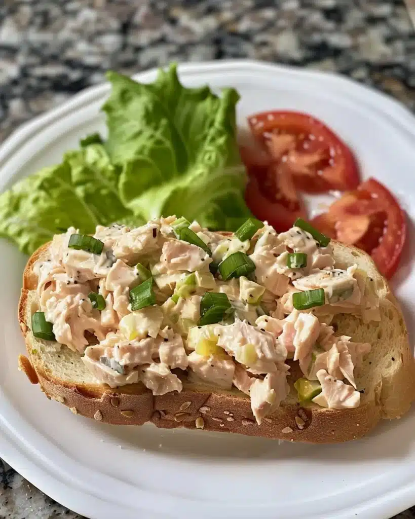 Plate of the best tuna sandwiches with fresh ingredients and garnishes