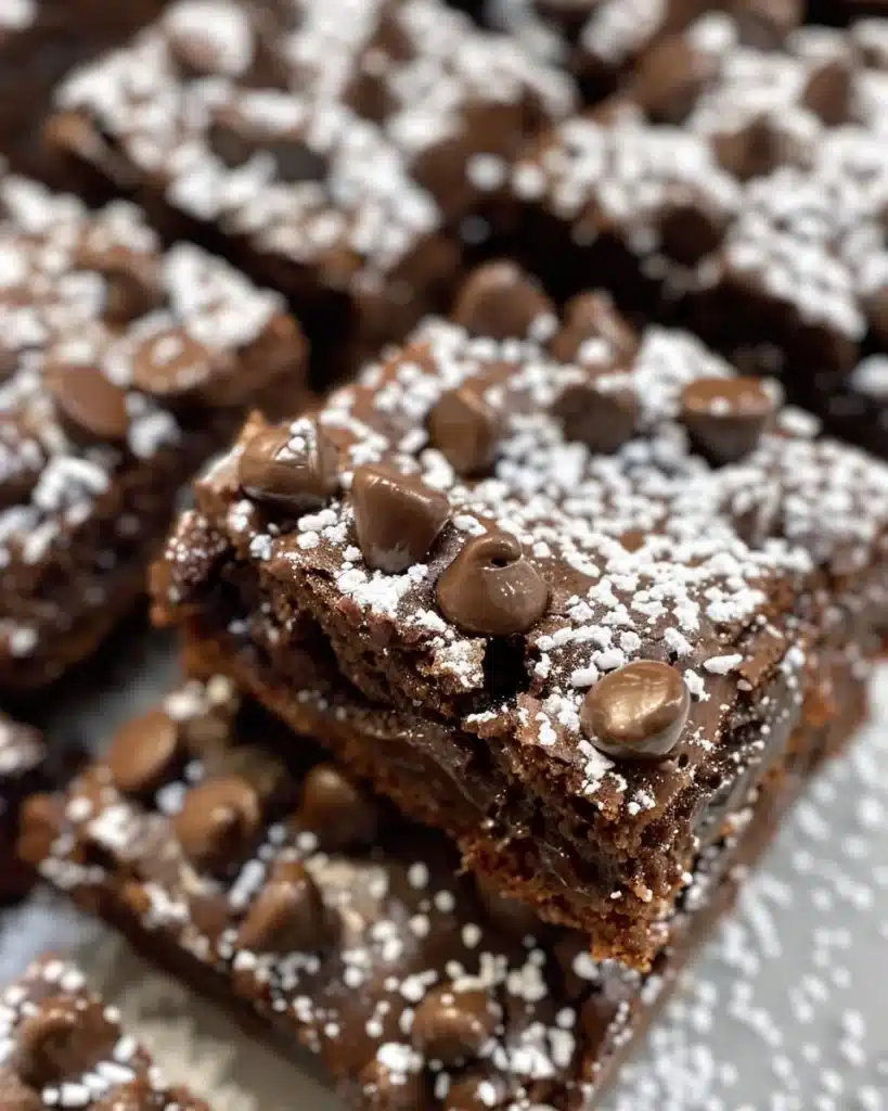 Freshly baked Chocolate Crinkle Cookies with a cracked surface on a plate