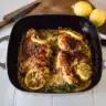 A vibrant plate of Giada's 4-Ingredient Lemon Chicken garnished with fresh herbs.