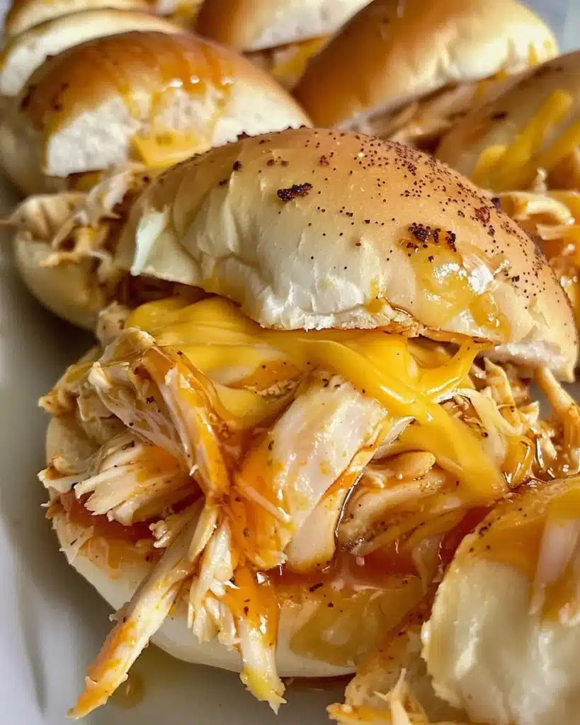 Delicious Honey Chipotle Chicken Sliders served on a platter
