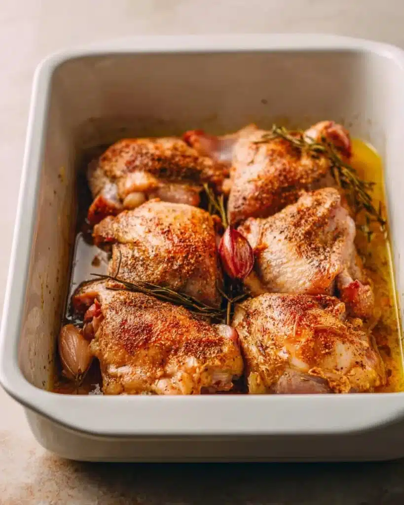 Frozen chicken stored in the freezer, demonstrating safe storage tips.