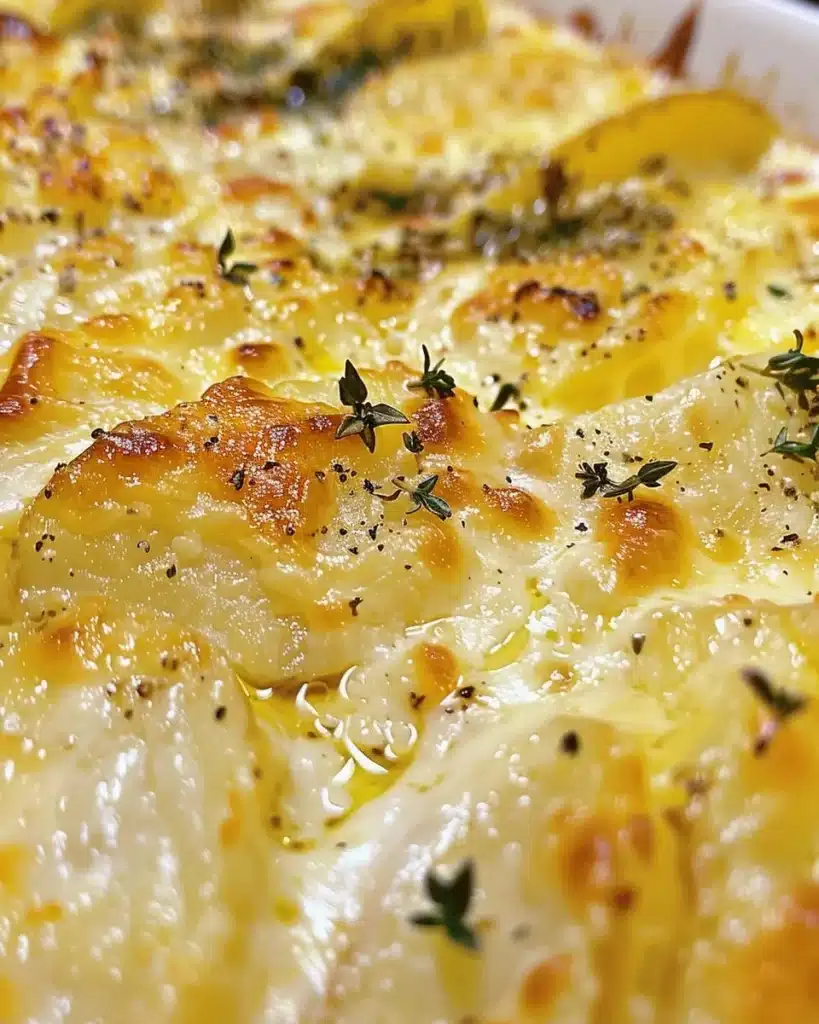 Delicious Italian mashed potatoes topped with Parmesan and herbs