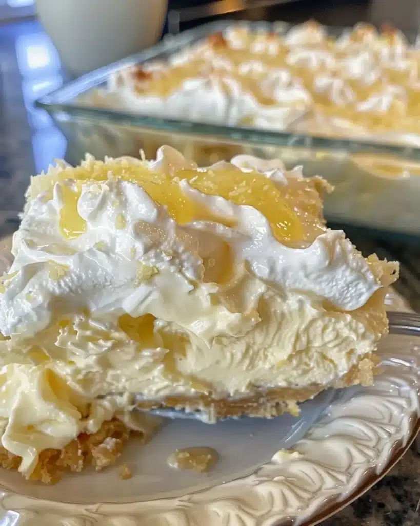 Delicious lemon custard filling in a dessert dish