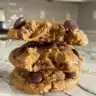 Delicious Peanut Butter M&M Cookies with candy-coated chocolate pieces