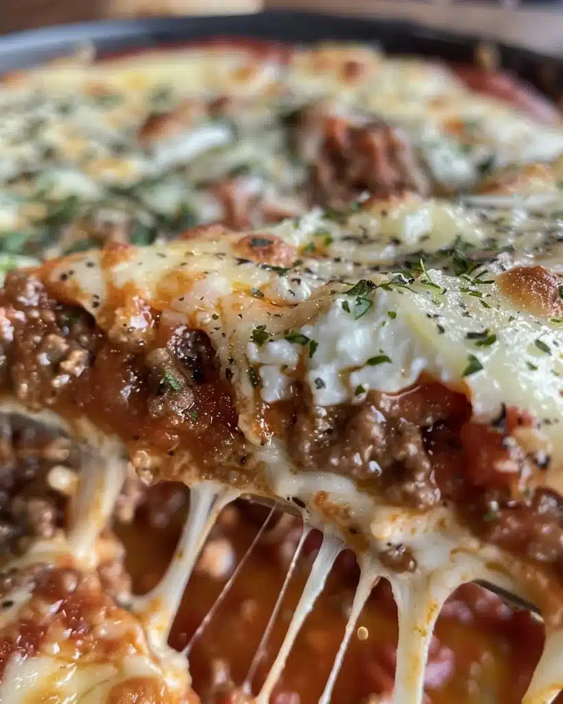 Plate of delicious ricotta meatballs topped with marinara sauce and herbs.