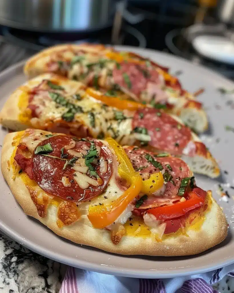 Delicious Stromboli rolled Italian dish filled with savory ingredients