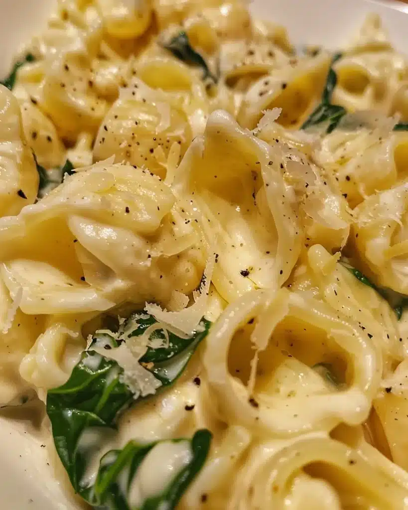 Zesty Lemon Ricotta and Spinach Pasta dish garnished with fresh herbs