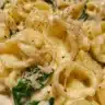 Zesty Lemon Ricotta and Spinach Pasta dish garnished with fresh herbs