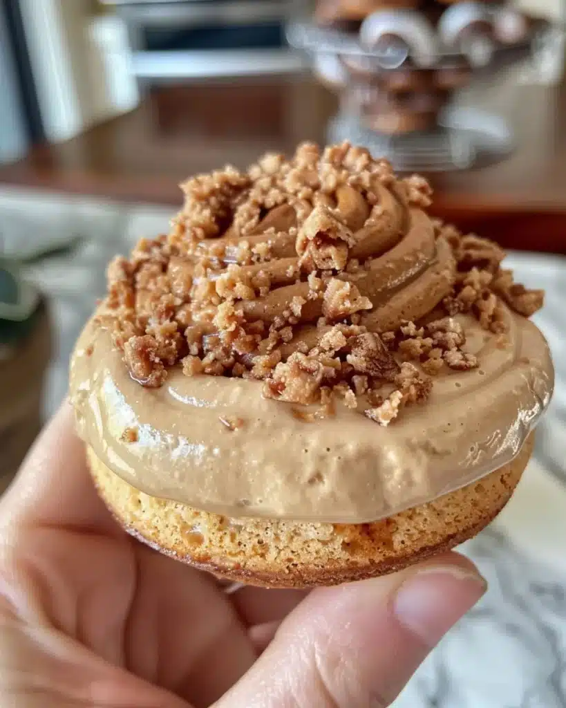 Delicious Biscoff mug cake served in a cozy mug, perfect for desserts.