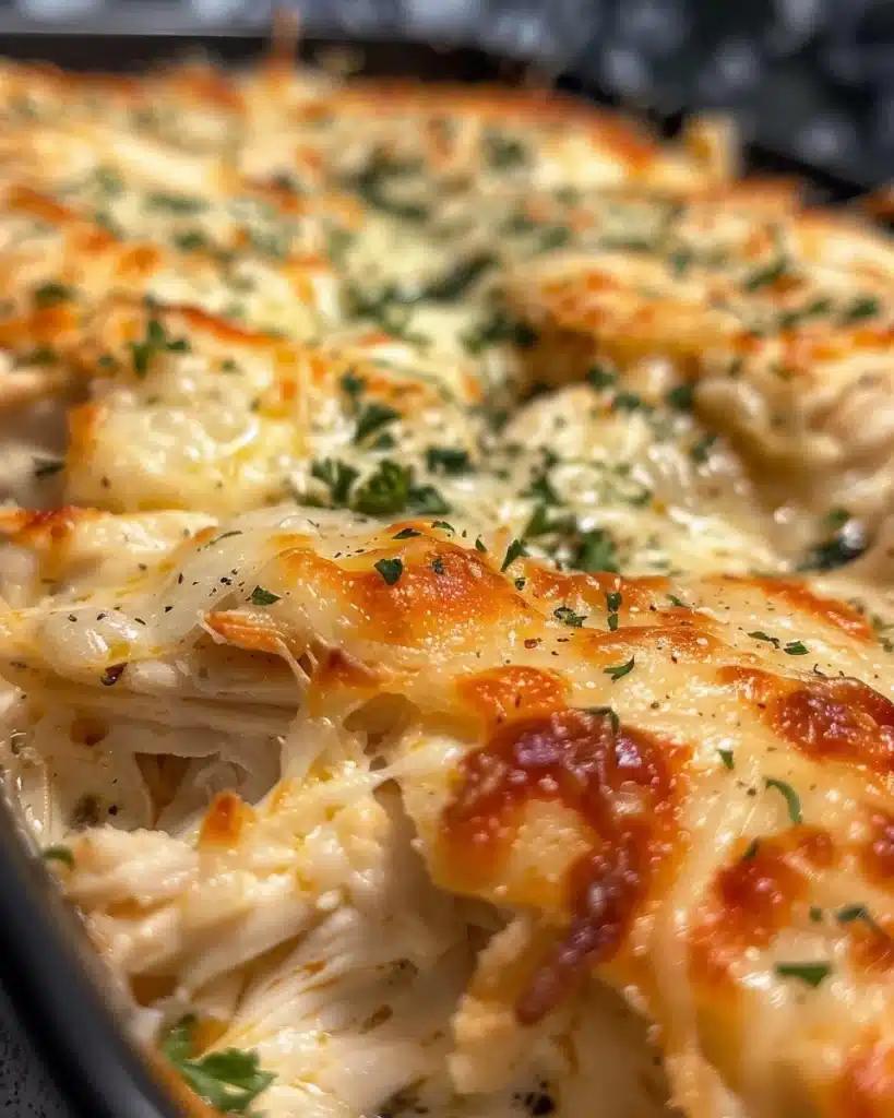 Creamy Parmesan chicken pillows served with herbs and a side salad