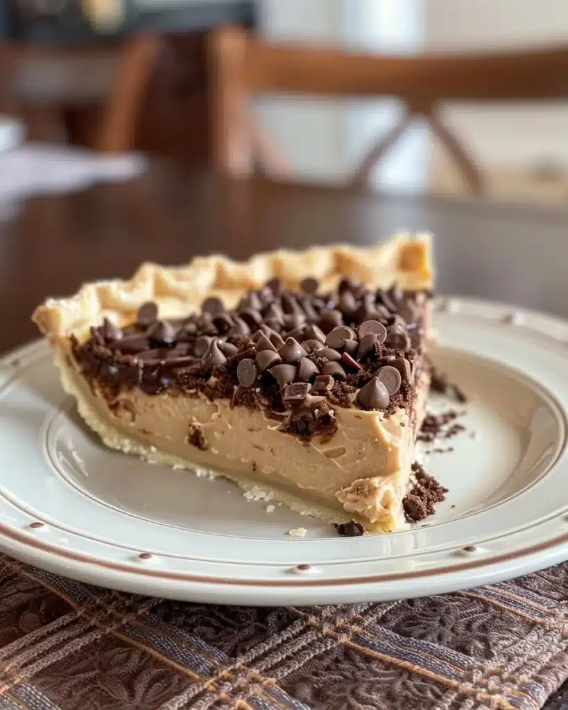 Dark Chocolate Chess Pie with rich chocolate filling in a flaky crust