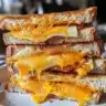 Grilled cheese sandwich with unexpected ingredients for a gourmet twist