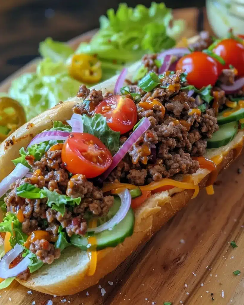 Healthy Burger Bowl with fresh vegetables and lean protein for a nutritious meal