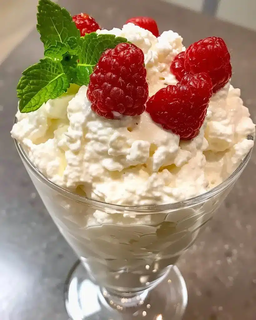 Bowl of homemade sour cream with fresh herbs on a wooden table.