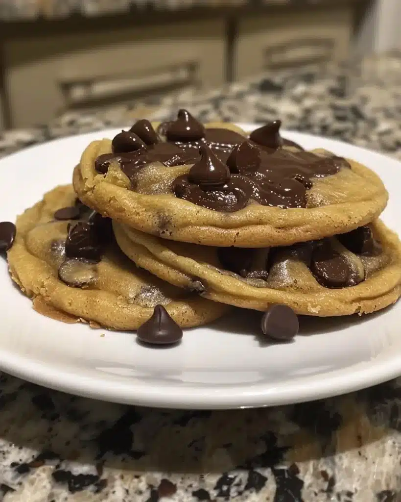 Delicious ice cream cookie sandwiches stacked on a plate.