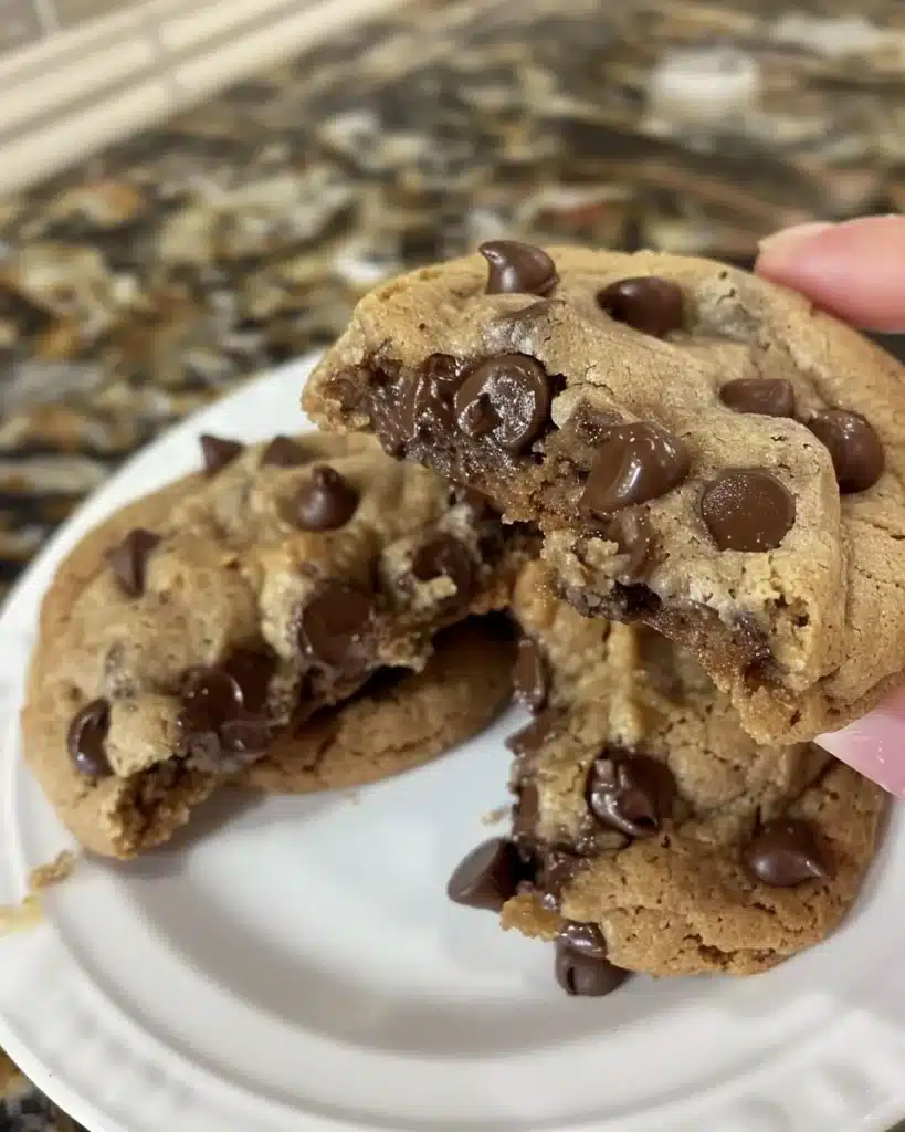 Delicious brownie cookie sandwiches with creamy filling between chocolate cookies