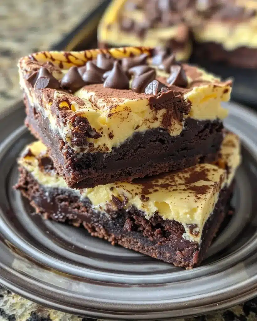 Delicious homemade cocoa powder brownies on a wooden surface