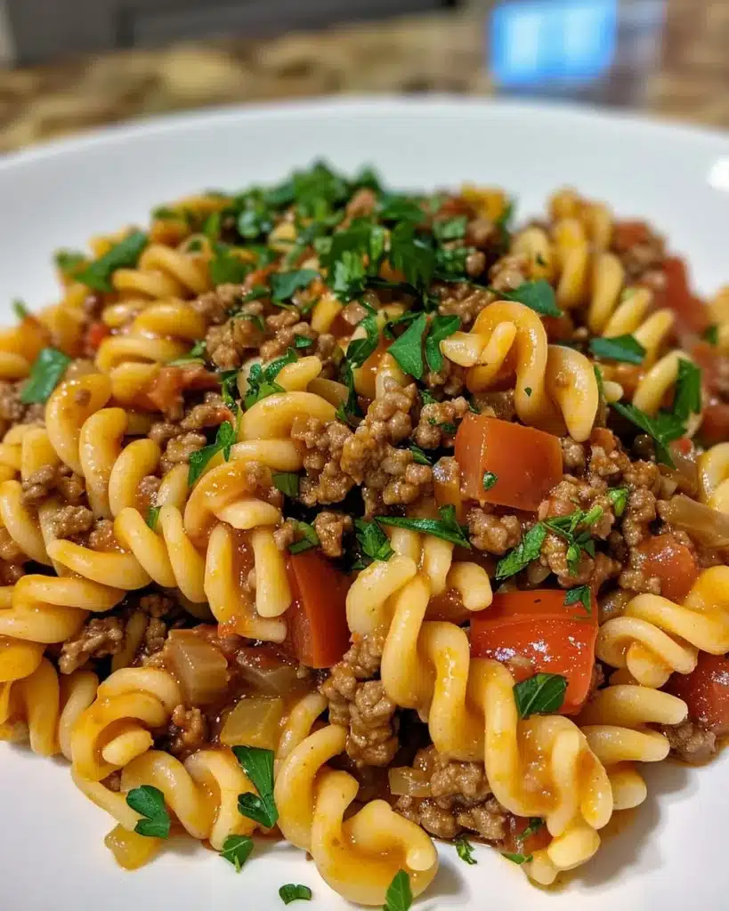Easy one pot chop suey dish with colorful vegetables and proteins