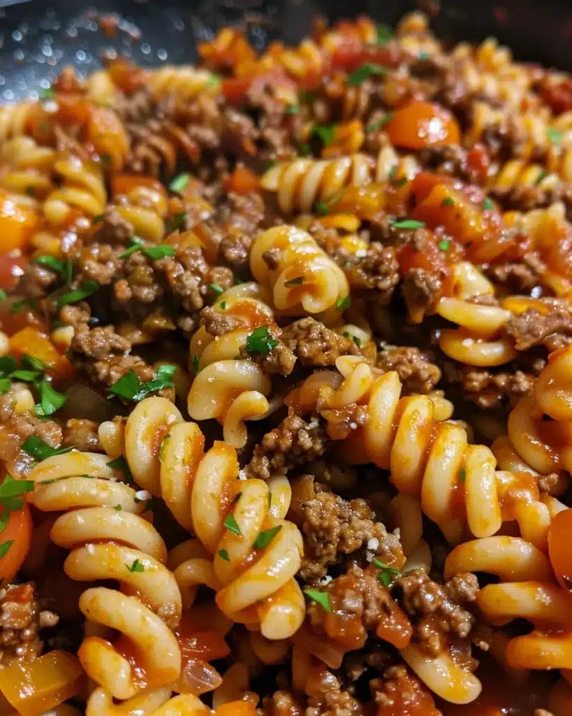 Quick and easy one pot chop suey meal served in a bowl.