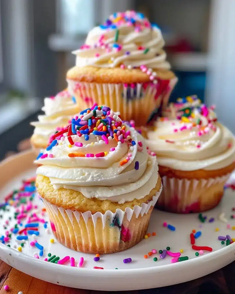 Delicious frosted donut cake with colorful icing and sprinkles