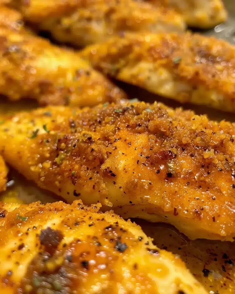 Hot honey chicken breast garnished with herbs on a plate