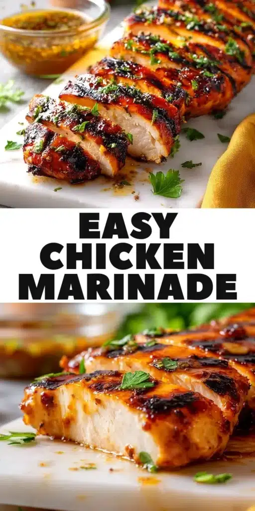 Juicy grilled chicken marinated for perfect flavor