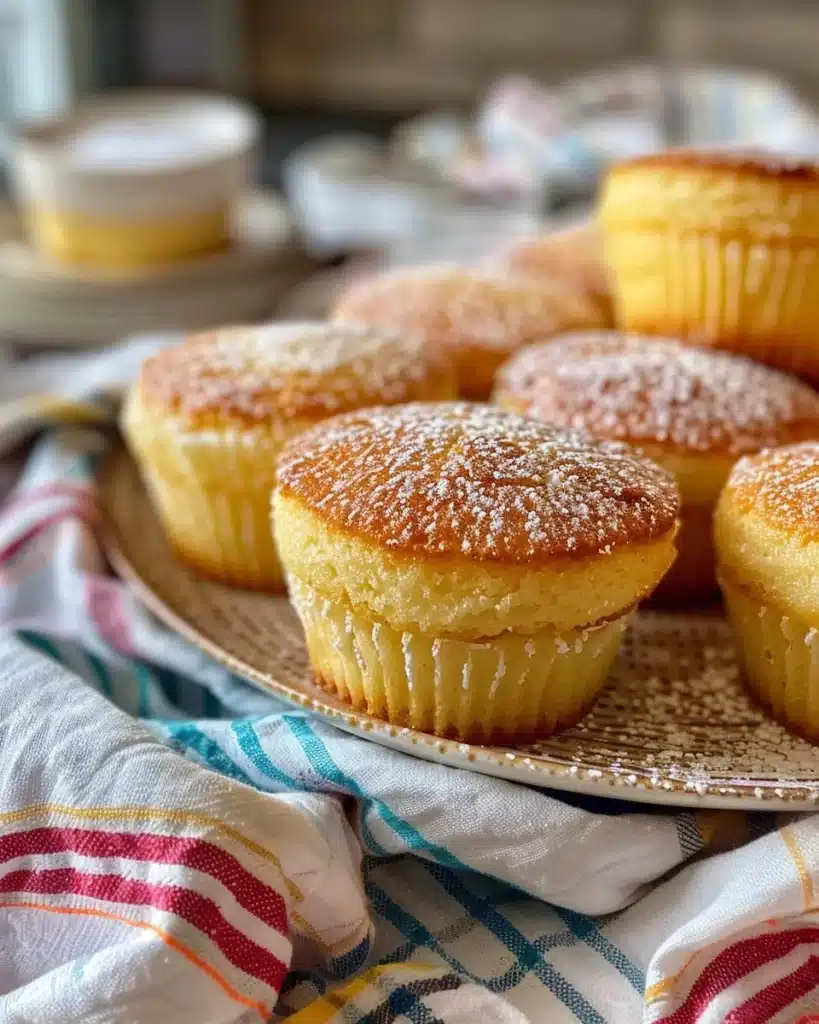 Freshly baked lemon crinkle cookies dusted with powdered sugar