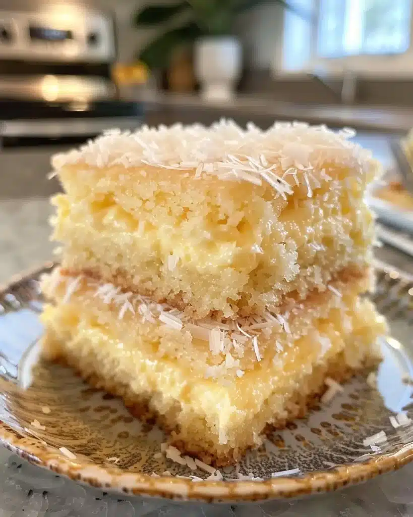 Delicious lemon pudding cakes served on a white plate, garnished with fresh lemon slices.