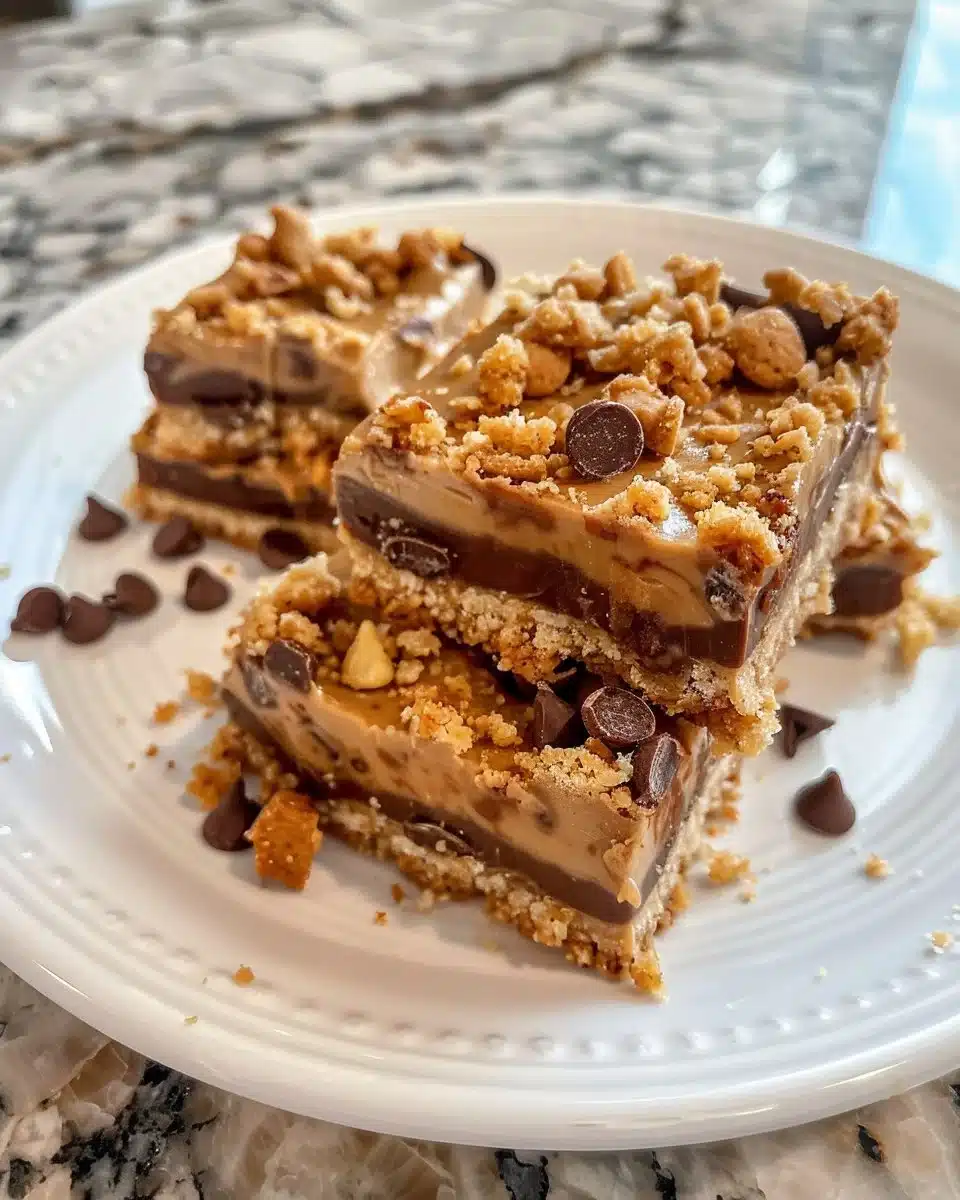 No-bake chocolate peanut butter Easter egg candies on a decorative plate