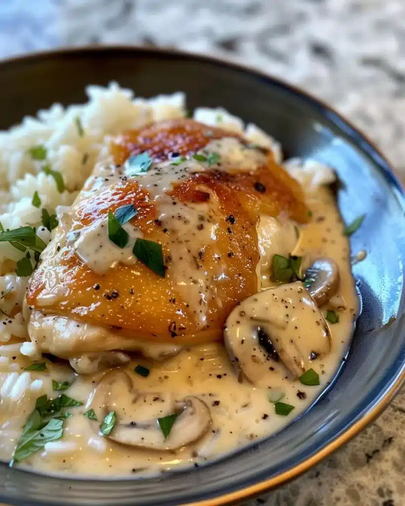 Delicious No Peek Chicken served with a side of vegetables on a plate