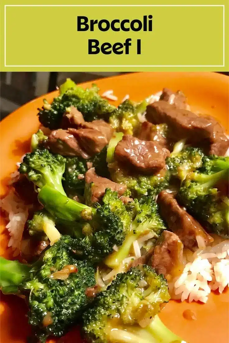 Delicious soy-ginger steak served with fresh broccoli on a plate