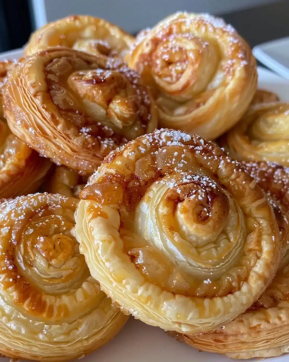 Crispy air fryer puff pastry churros dusted with cinnamon sugar