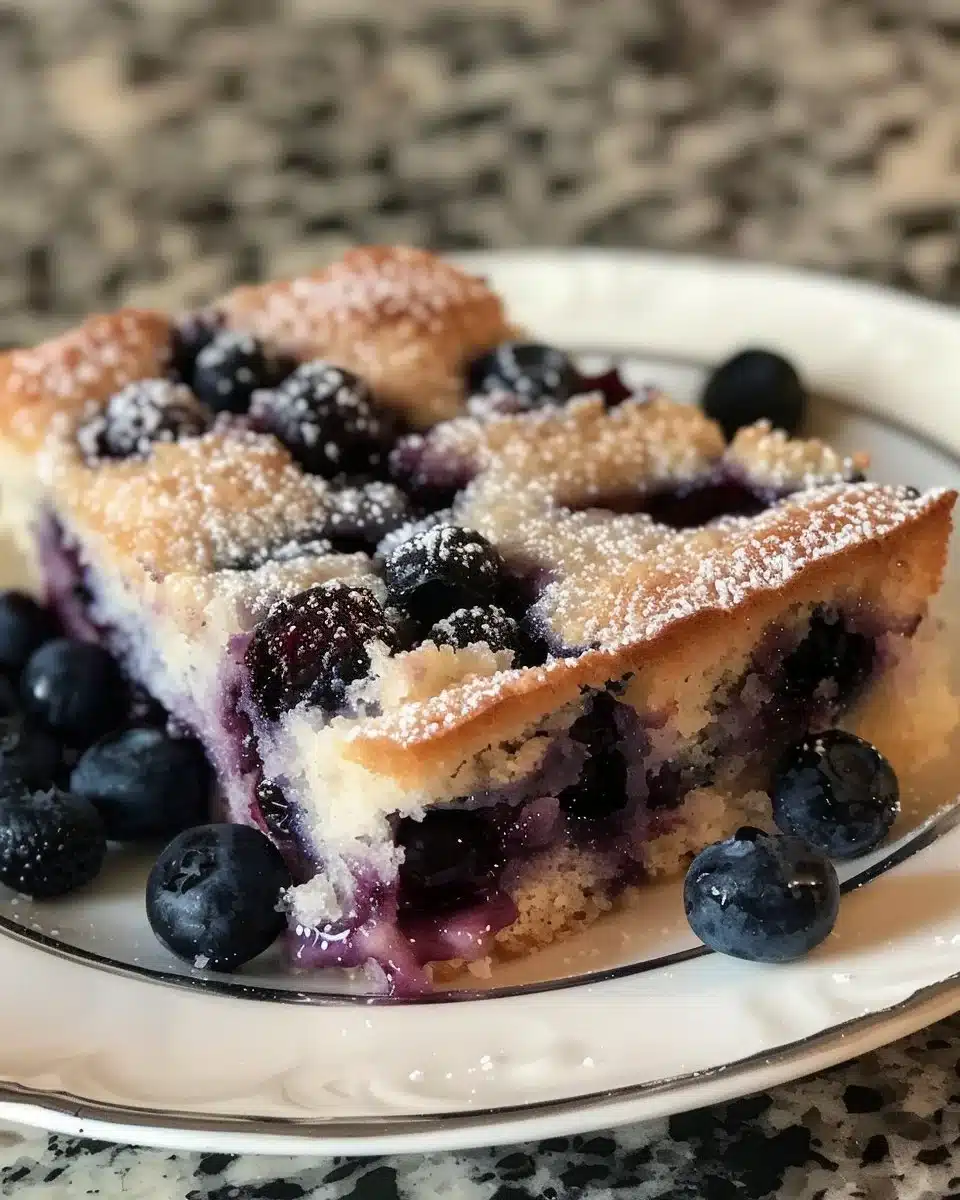 Blueberry Cupcakes with Vanilla Sauce