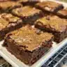 A plate of delicious brown butter brookies, combining cookies and brownies.
