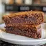 Delicious brown butter brookies with a rich, gooey center and chocolate chunks.