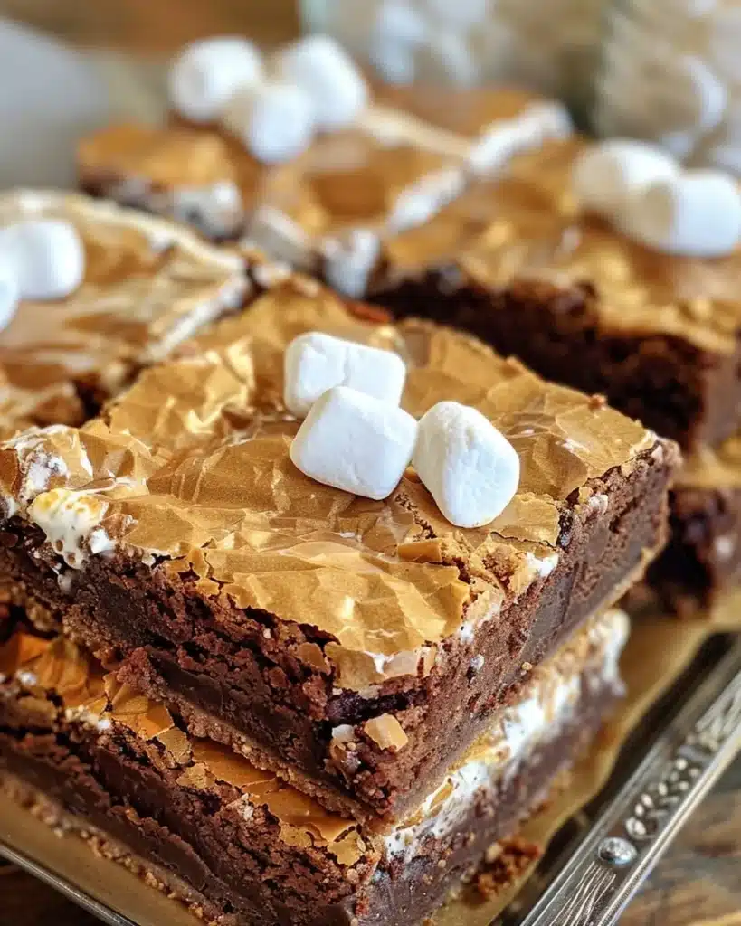Delicious Brownie Baked Alaska dessert topped with fluffy meringue