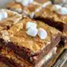 Delicious Brownie Baked Alaska dessert topped with fluffy meringue