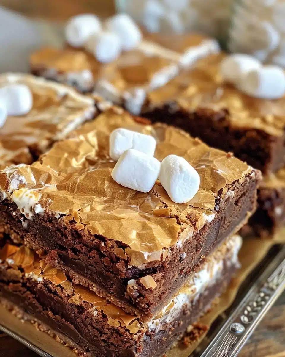 Delicious Brownie Baked Alaska dessert topped with fluffy meringue