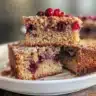 Cranberry Crumble Pie Bars with a crispy topping and fresh cranberries