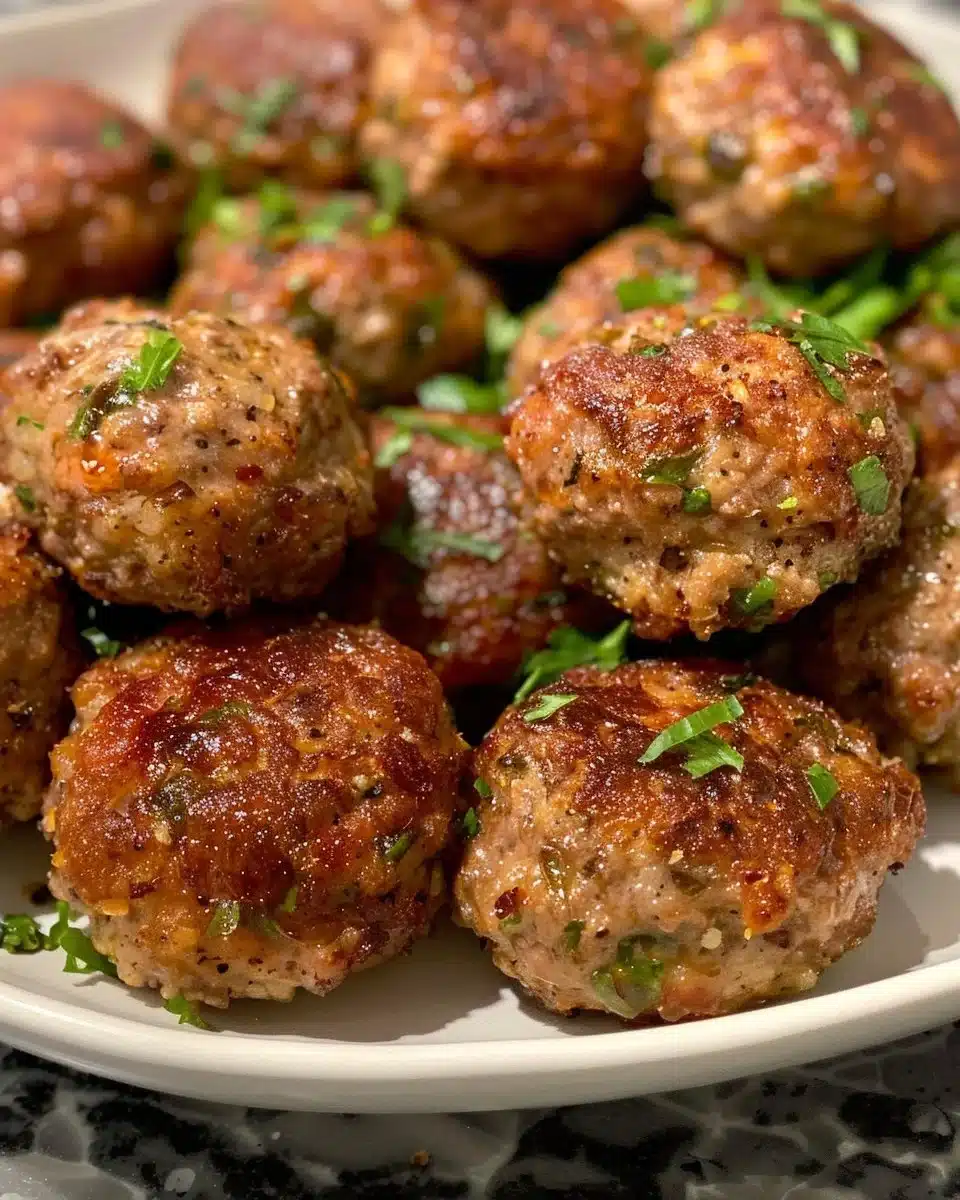 Easy air fryer meatloaf served with sides on a plate
