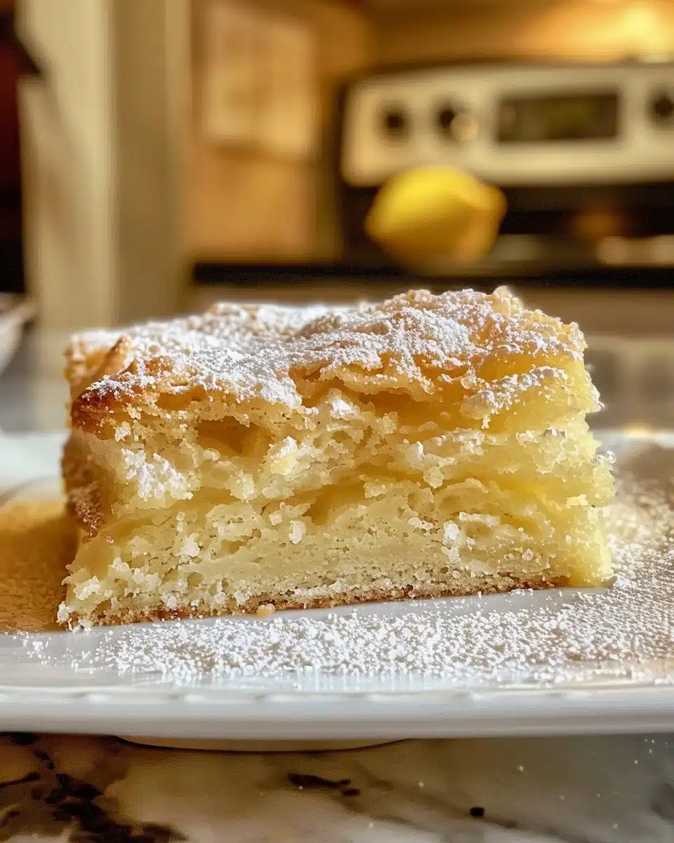 Deliciously moist Easy Lemon Cake with a bright lemon glaze