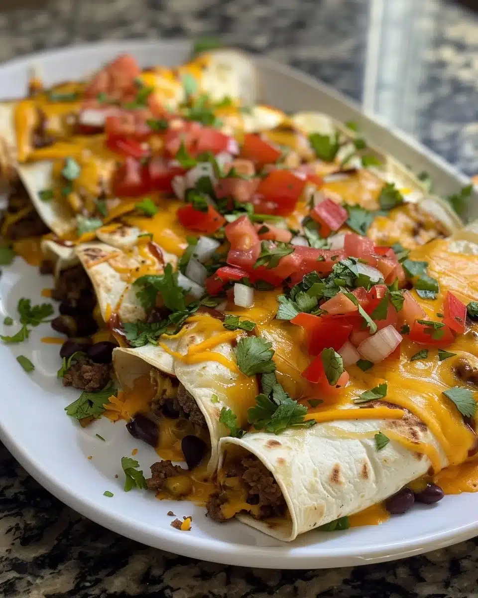 Easy sheet pan quesadillas served on a plate with toppings